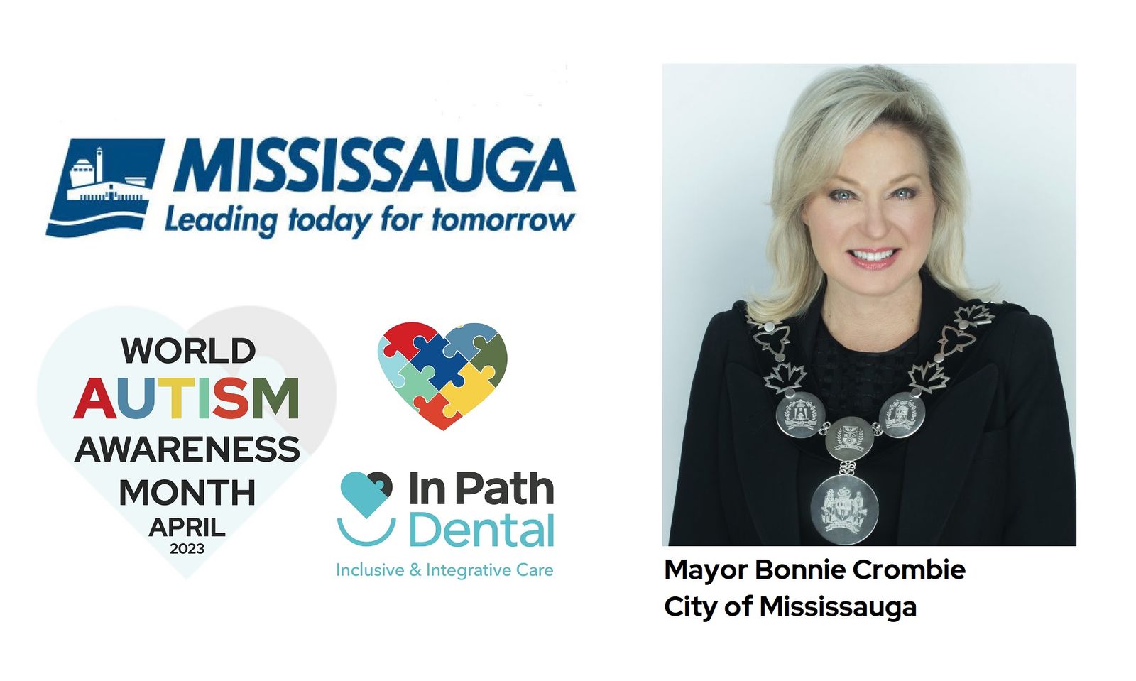 Featured image for “Mayor Bonnie Crombie (City of Mississauga) – World Autism Awareness Month at In Path Dental”